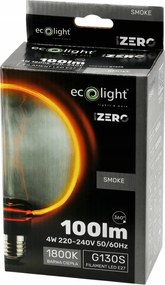 ECOLIGHT Dekoratívna LED žiarovka E27 4W 100lm G130 - rada ZERO