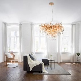 Paul Neuhaus 2192-11 - Luster na lanku ICICLE 10xG9/40W/230V 50x100 cm mosadz