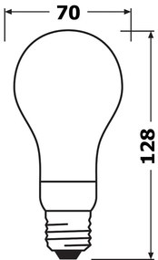 LED žiarovka E27 A60 18W = 150W 2452lm 2700K Warm 330° Filament Stmievateľná OSRAM SUPER STAR