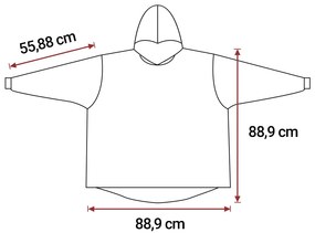 Baránková mikinová deka s rukávmi a kapucňou AURORA farebná