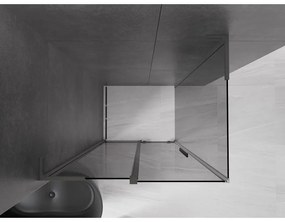 Mexen Velar L, sprchový kút s posuvnými dverami 100 x 80 cm, 8mm šedé sklo, brúsený grafit, 871-100-080-43-95