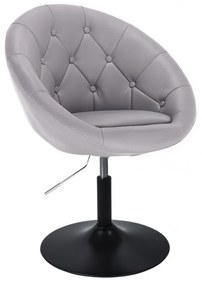 LuxuryForm DESIGN Kreslo VERA na čiernom tanieri - sivé