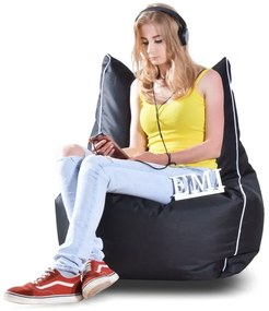 Sedací vak stolička nylonová čierna EMI