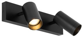 Moderné stropné bodové svetlo čierne nastaviteľné 2-žiarovkové - Jeana Luxe