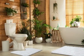 Sada kúpeľňových koberčekov SUPREME STONES kamienky, biela