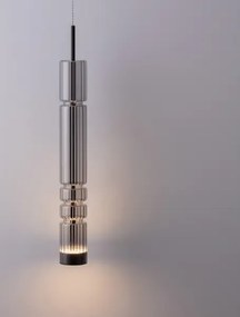 LED čierno-šedý dizajnový luster Bento 58