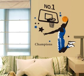 Veselá stena Samolepka na stenu na stenu Basketbalista Veľkosť: 100 x 110 cm