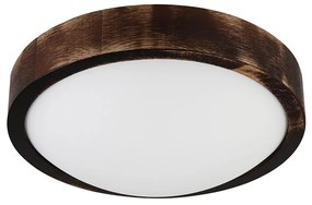 LED stropné svietidlo OAK SMOKY SLIM LED/20W/230V 4000K pr. 27 cm dub/tmavohnedá
