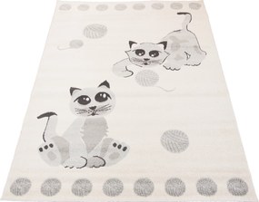 TA Koberec H318A BIELA/ŠEDÁ HAPPY FBA