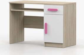 Písací stôl SCOUT - dub sonoma/biely (viac variant)