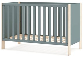 Postieľka 60x120 cm v prírodnej farbe/sivozelená Esteban – Marckeric