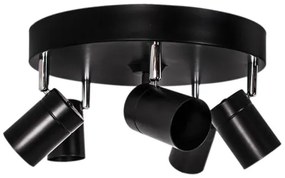 ByRydens 4200730-5002 - Bodové svietidlo CORRECT 5xGU10/7W/230V čierna