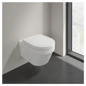 Villeroy & Boch ARCHITECTURA - Záchodové sedátko s poklopom, s funkciou QuickRelease a SoftClosing, biela alpin 98M9C101