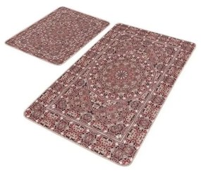 Hnedé zamatové kúpeľňové predložky v súprave 2 ks 60x100 cm – Mila Home