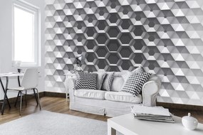 Fototapeta - 3D šesťuholníky (254x184 cm)