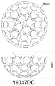 Globo 16047DC - Stropné svietidlo VIRINA 10xG9/7W/230V lesklý chróm pr. 39 cm
