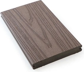 Terasové dosky WPC koextrudované, plný profil, 140 × 23 × 2850 mm, 4 ks, rosewood