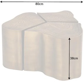 Stolík Organic Orient 80cm mosadz