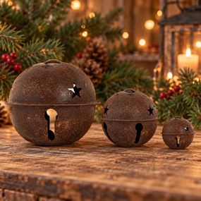 Christmas Ornament Bell ? 9x9 Cm Brown Metal - ? 9*9 cm