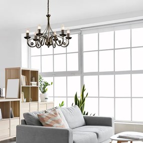 Luster na reťazi DONATO 6xE14/40W/230V