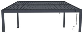 G21 Bioklimatická pergola Austin 4x4 m, antracitová hliníková