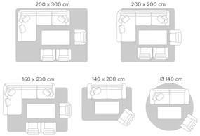 Jutový koberec 50 x 80 cm béžový AFRIN Beliani