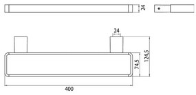 Emco Loft - Vertikálny držiak na uteráky 400 mm, chróm 055000140