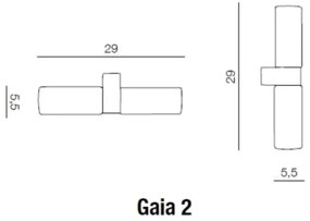 Dizajnové nástenné svietidlo Gaia 2