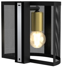 Nástenné svietidlo KAGA 1xE27/60W/230V čierna/zlatá