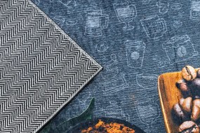 Protišmykový koberec / behúň ANDRE 2811 sivý / béžový