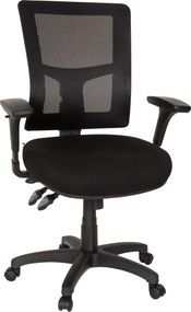 XXXLutz OTOČNÁ STOLIČKA, sieťovina, plochá tkanina, čierna MID.YOU - Online Only kancelárie - 001918023801