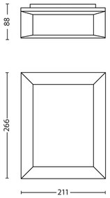 Philips 17293/93/16 - Vonkajšie nástenné svietidlo KARP 1xLED/6W/230V IP44