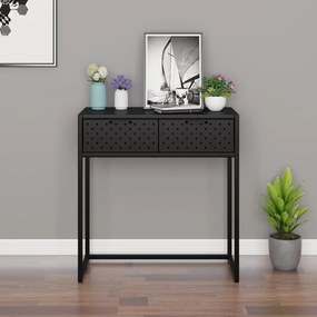 Konzolový stolík čierny 72x35x75 cm oceľ 335889