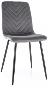 Stolička Daren Velvet sivá