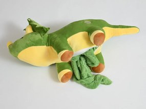 Plyšový DINOSAURUS s detskou dekou vo vnútri, zelený