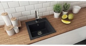 ALVEUS 1149113 - Kuchynský drez GEM 50x50 cm granit/čierna