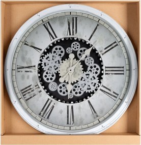 DEKORATÍVNE HODINY 86 ⌀ 72X8CM BIELE
