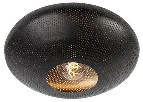 Inteligentné stropné svietidlo čierne a zlaté 40 cm vrátane Wifi G95 - Radiance