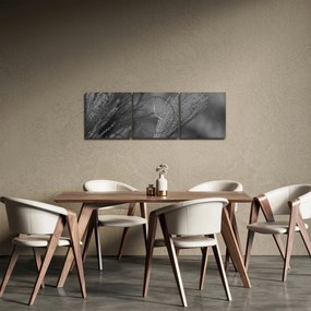 Obraz - Sušená pampová tráva (s hodinami) (90x30 cm)