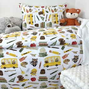 INTERMEDIC SK Detské obliečky Škôlka 100x135 / 40x60 cm – 100 % bavlna, zips