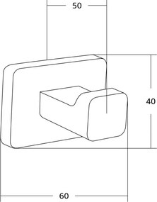 Mexen príslušenstvo, ASIS držiak na uteráky, 1-háčik, chróm, 7017635-00