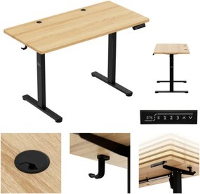 Elektrický výškovo nastaviteľný stôl Mark Adler Leader 6.9 Dub Craft / čierny