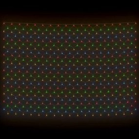 vidaXL Vianočná svetelná sieť farebná 3x3 m 306 LED interiér exteriér