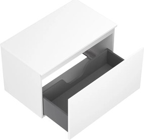 Mexen Orio, kúpeľňová skrinka 80 cm s hornou časťou, 1 zásuvka, biela matná, 91A10-08047-1-BFC01