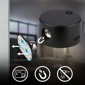 Briloner 3896015 - zatemnjujoča polnilna stenska LED-svetilka LED/1,6W/5V 1500 mAh črna