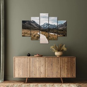 Obraz - Chodník v údolí hory Mt. Cook (150x105 cm)