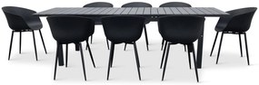 Noela Záhradný jedálenský set Grande Lungo + 8x stolička Rikke