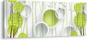 Obraz abstrakcie so stromami (120x50 cm)