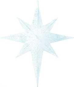 Vonkajšia závesná hviezda s LED osvetlením 67 cm biela OSMA Beliani