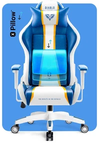 Herné Kreslo Diablo X-One 2.0 Small: Aqua Blue